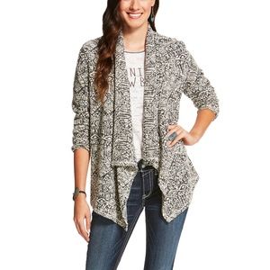 nwt | Ariat Grey Tribal Print Swell Cardigan Small